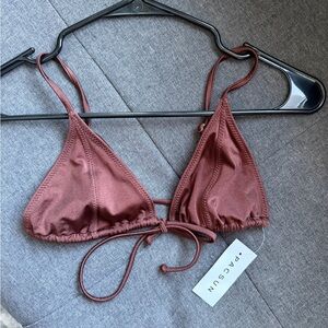 Chocolate brown PacSun bikini top NWT